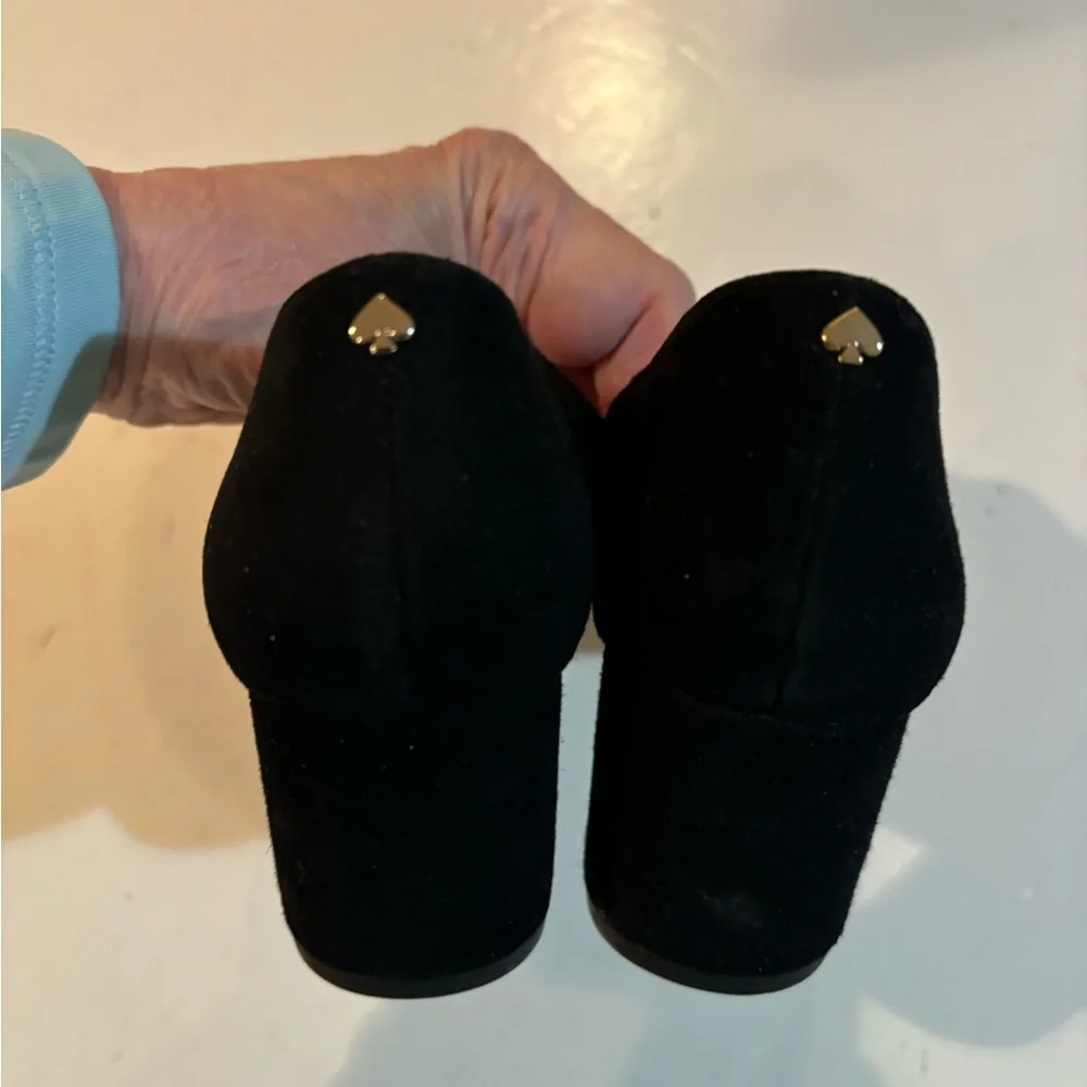 KATE SPADE Black Suede HEELS 5 1/2 M
